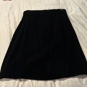 Black velvet skirt